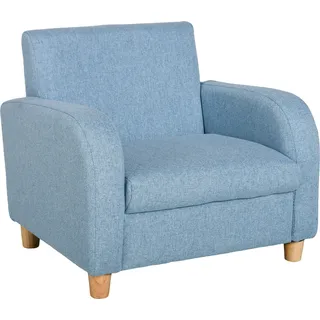 Homcom Kindersessel Kindersofa mit dickem Schaumstoff & Sitzkissen, Anti-Rutsch-Füße, Blau, 49x45x44,5cm für Kinderzimmer Aosom.de