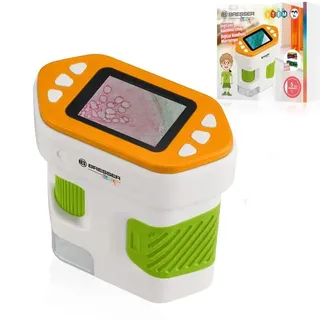 Bresser Junior 13767 - Digitales Handmikroskop/Taschenmikroskop für Kinder mit Display Foto Video USB-C bis 94x Vergrößerung