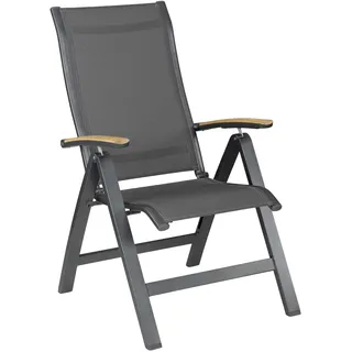 2er Set Kettler Altura Multipositionssessel Aluminium/Anthrazit - Anthrazit