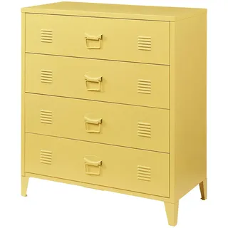 [en.casa] Hämeenlinna Schubladenschrank 80 x 40 x 92 cm Gelb