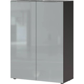 Germania Schuhschrank Genova Glas Silbergrau