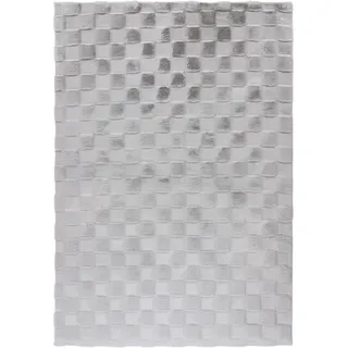 Kayoom Botany 625 Kurzflorteppich 80 x 150 cm Silber