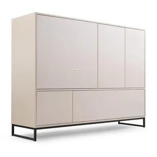 agmat-furniture Genua 160 x 120 x 45 cm Beige / Weiß