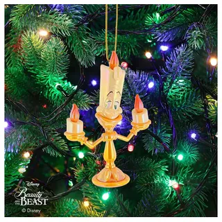 Disney Hänge-Weihnachtsbaum Schöne & das Biest Lumière Ornament Weihnachtskugel Porzellan Optik
