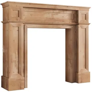 WEIDPHL Schlichte Kaminumrandung, Kaminsims Aus Holz, Dekorativer Kaminsims, Traditioneller Konsolentisch, Rechteckiger Eingangstisch,Braun,Large