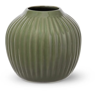 Kähler Vase H13 cm Hammershøi dänisches Design für Blumen Handarbeit, grün