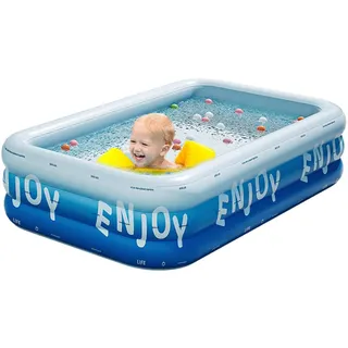 Blaspool – Aufblasbarer Pool für Erwachsene und Erwachsene | 180 x 130 x 56 cm Verdickte Pools über dem Boden, UV-beständiges Wasserzubehör mit rechteckigen Röhren, Aktivitäten am
