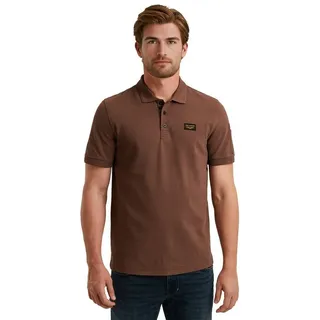 PME LEGEND Poloshirt SHORT SLEEVE POLO AMERICAN CLASSIC (1-tlg) mit Stretch braun S (48)