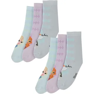 Socken Kinder Mädchen, 6 Paar Baumwoll-Mix Barbie Frozen Paw Patrol Set | 76 % Baumwolle, atmungsaktiv · flache Zehennaht · Füllung für Adventskalender & Nikolausstiefel · Geschenk zu Weihnachten - 23-26