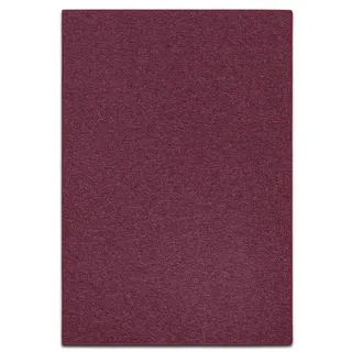 KARAT Teppich "London" - Flacher Schlingenflor - Weinrot / 67 x 250 cm