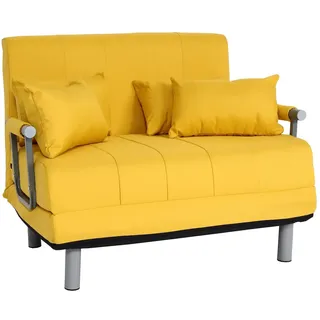Décoshop26 - Schlafsessel/Schlafsofa/Zustellbett/Ruhebett Liegefläche 97x186 cm gelber Stoff 04_0006261