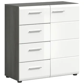 VCM Salsa 75 x 85 x 37 cm Weiß/Rauchsilber