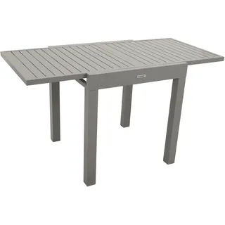 DEGAMO Balkon-Ausziehtisch TIRANA 70/140x70cm, Aluminium silbergrau
