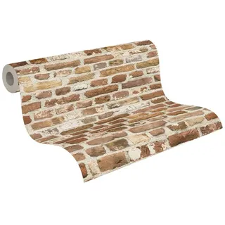 A.S. Création Vliestapete Backsteine 32 cm x 10 m 388291 Rot/Orange