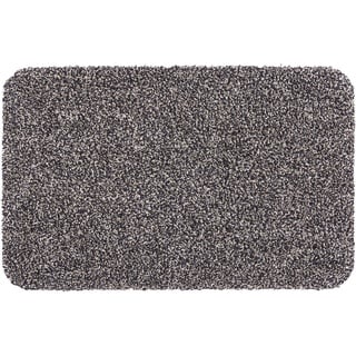 ASTRA Schmutzfangmatte waschbar 40x60 cm – Sauberlaufmatte anthrazit 100% Baumwolle Türmatte - Entra SAUGSTARK - rutschfeste Fußmatte pflegeleicht