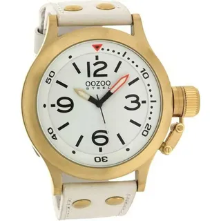Oozoo Steel OS0206 XXL Damenuhr goldfarben/weiss - 48 mm