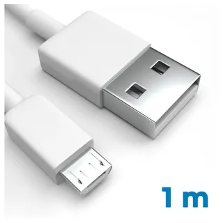 Justcom Bluboo X550 USB-Kabel, Micro-USB, USB-A (100 cm), Schnellladekabel, Datenkabel, Handy, Tablet weiß