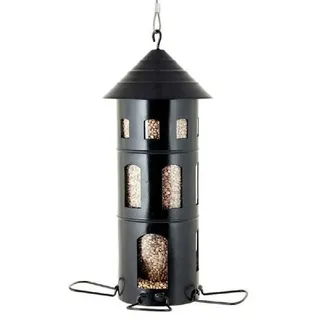 WILDLIFEGARDEN Wildlife Garden WG337 Kombi-Haus Samen Schwarz - Vogelfutterhaus aus Metall