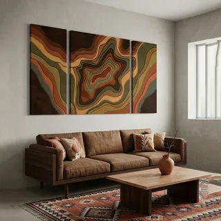 Bild Nalase, Rahmenmaterial Aus Stoff, Material Aus Veredeltem Holz, Rahmen Aus Veredeltem Holz, 90x90h Cm Multicolor