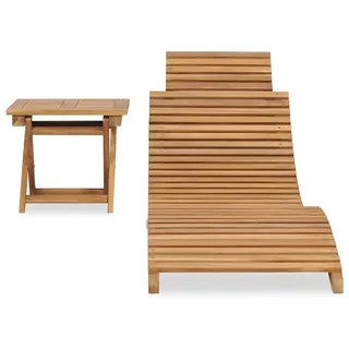 vidaXL Sonnenliege Klappliege 175 x 50 x 55 cm Braun