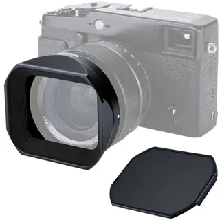 JJC Gegenlichtblende Schwarz für Fujifilm Fujinon xf f1 23mm R, 56mm F1.2 R und APD Objektiv - Ersetzt Fujifilm LH-XF23 Objektivdeckel