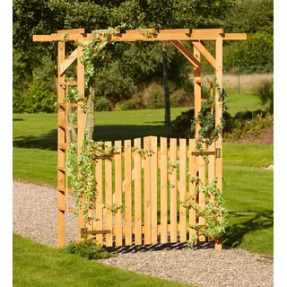 Promadino Rosenbogen Pergola Anke 200 x 60 cm Braun