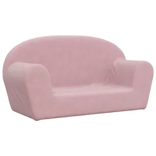 vidaXL Kindersofa 2-Sitzer rosa weich plüsch