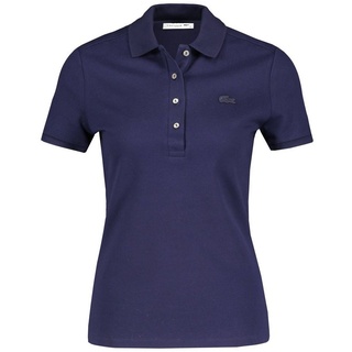 Lacoste Poloshirt Damen Poloshirt Slim Fit Kurzarm (1-tlg) blau