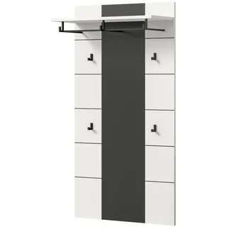 inn.furn Garderobenpaneel Cooper 80 x 141 cm Weiß/Grau