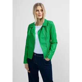 Bikerjacke CECIL Gr. M (40), grün (celery green) Damen Jacken Kurze mit asymmetrichem Reißverschluss
