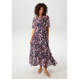 Aniston CASUAL Sommerkleid, mit fantasievollem Blumen- und Paisley-Druck, Gr. 40 - N-Gr, marine-orange-sand-lavendel-gelb-wollweiß-mais-malve-pink-rosa, , 86343269-40 N-Gr