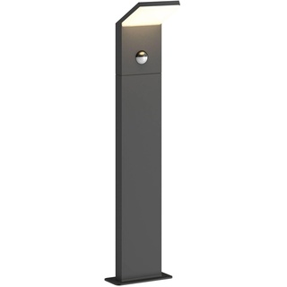 Lucande LED Wegeleuchte/Pollerleuchte 60 cm mit Bewegungsmelder, Außenleuchte spritzwassergeschützt IP54, 8,5W LED