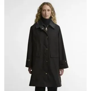 Barbour für Damen. LWX1588 Dunkelbraune gewachste Agatha-Jacke (M), Lässig, Baumwolle