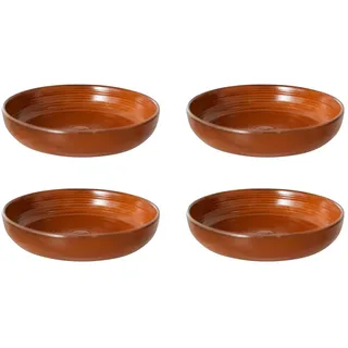 HKliving - Chef Ceramics tiefer Teller, Ø 19,3 cm, burned orange (4er-Set)