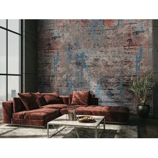 Marburg Smart Art Gallery Fototapete Shabby Uni (B x H: 2,12 x 2,7 m, Vlies, Grau-Blau)