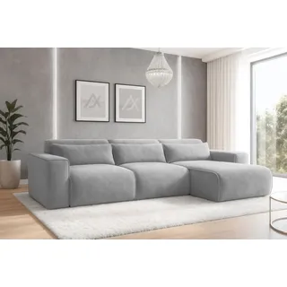 ax living Wohnlandschaft Schlaffunktion Silber