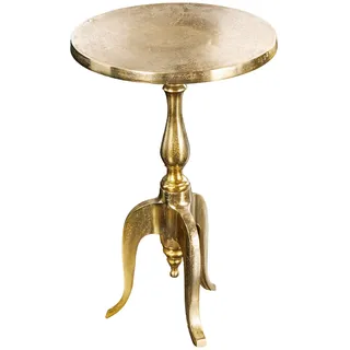 riess-ambiente.de Barock Beistelltisch Savoy 55cm Gold Metall Dreibein rund Vintage