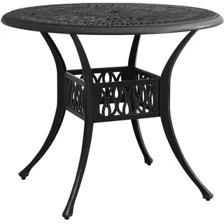 vidaXL Gartentisch 90 x 90 x 74 cm Schwarz