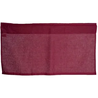 beties Scheibengardine Leinen (1 St), Stangendurchzug, halbtransparent, 100% Leinen, Bistrogardine 45x85 cm Landhausstil mit Tunnelaufhängung Fertiggardine rot