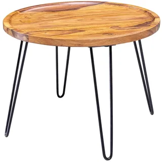 FineBuy Couchtisch Braun Sheesham 60 x 45 cm