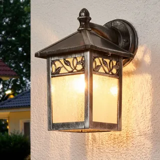Elstead Lighting Außenwandleuchte Aluminium 19 cm x 15 cm x 26,2 cm IP44 1xE27 schwarz-silber