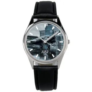 KIESENBERG Armbanduhr Junkers JU52 Geschenk Artikel Idee Fan Damen Herren Unisex Analog Quartz Lederarmband Uhr 36mm Durchmesser B-21234