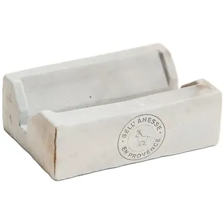 Label Provence Nature Savon de Marseille Seifenschale aus gewachstem Beton, zeitgenössisches, minimalistisches französisches Design, selbstentleerender Seifenhalter, perfekt für Badezimmer, Küche oder