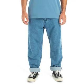 Regular-fit-Jeans QUIKSILVER "Baggy Nineties Wash" Gr. 31(S/M), blau (ashley blue) Herren Jeans Regular Fit