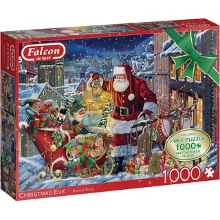 Jumbo, Falcon de Luxe - Heiligabend, Weihnachten Puzzle für Erwachsene, 2 x 1000 Teile
