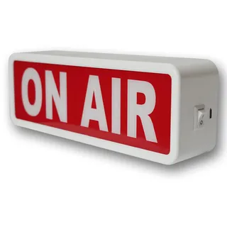 ON AIR Signs Light, Studio LED beleuchtet, dekorativ, einfacher einfacher EIN/AUS-Schalter, für die Aufnahme von Radio Bar Pub Dekoration... (Weiß)
