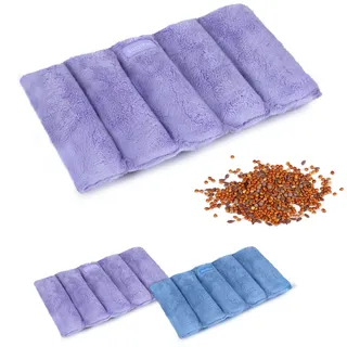 SuzziPad Heizkissen Mikrowelle, 20,3 x 30,5 cm, Feuchte Körnerkissen Mikrowelle für Krämpfe, Gelenkschmerzlinderung, Arthritis, Muskelkater, Wärmekissen für Schulter, Knie, Knie und Rücke (Lila)
