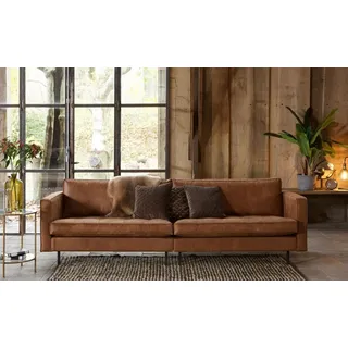 Woood Sofa Leder 3-Sitzer Cognac