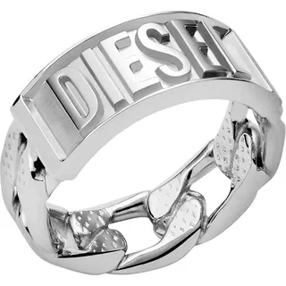 Diesel Herrenring Edelstahl Silber Gr. 63