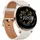 Elegant 42 mm light gold white leather